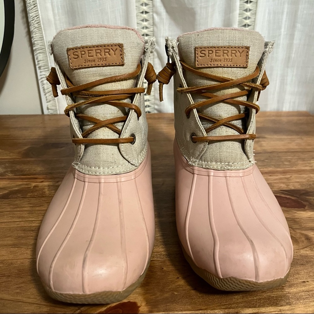 Sperry Pink Duck Boots